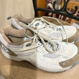 New Balance Beige and Gray Sneakers